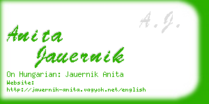 anita jauernik business card